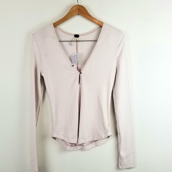 Free People Tops - Free People NWT top Low Cut thermal M ivory